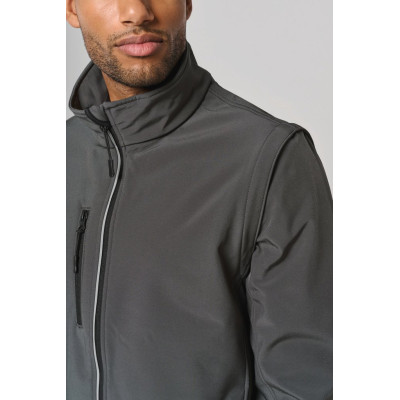 UNISEX detachable sleeves softshell jacket